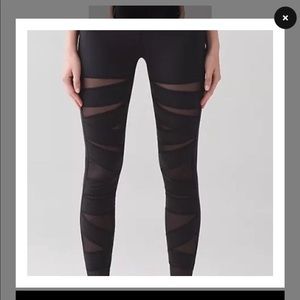 COPY - Black Mesh Detail LuluLemon leggings